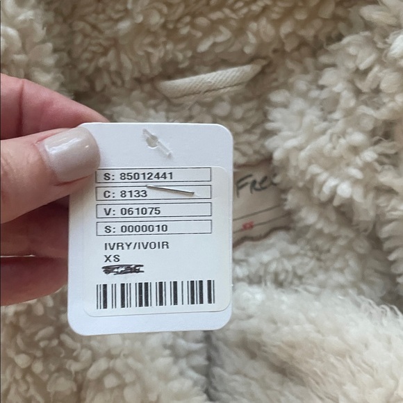 Free People We The Free Holly Cozy Sherpa Jean Jacket Womens XS Chore Coat - Picture 3 of 6